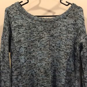 blue/gold long sleeve crew neck sweater